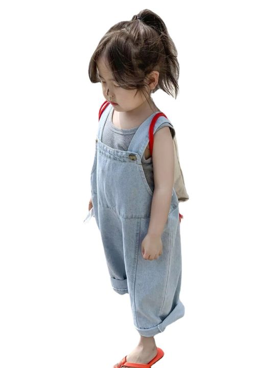Children's%20Jumpsuit%20Summer2023New%20Boys%20and%20Girls%20Light%20Color%20Denim%20Suspender%20Pants%20Baby%20Retro%20Korean%20Children's%20Clothing%20Fashion%20-%20Image%206