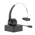 Call Center Office Bluetooth Headphones With Mic Charging Base Wireless Headset HiFi Noise Cancelling Earphones For PC Laptop. 