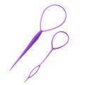 2pcs Women Hair Twister Bun Maker Braider DIY Hair Braiding Styling Tools Ponytail Hairstyles Clip Loop Stick Hair Accessories. 