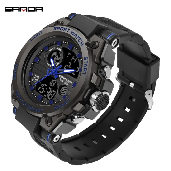 Sanda%20Men's%20Watches%20Sports%20Military%2050M%20Waterproof%20Digital%20Wristwatch%20for%20Male%20Clock%20Stopwatch%20Relogio%20Masculino%20739%20-%20Image%2010