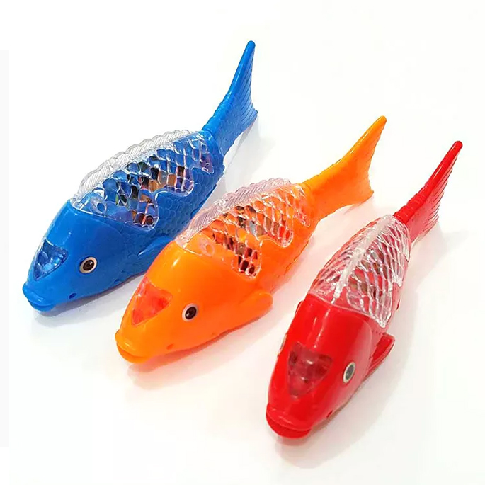 Electric Fish toy Automatic moving cat fish toy with Music- 1 pcs
