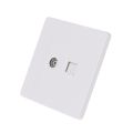 Electric RJ45 Network + TV Aerial Socket Wall Mount Coaxial Outlet Plate Panel Super Quality.