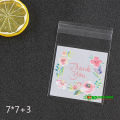 100 pcs x Thank You Printed (7x7cm) Plastic Bag Self Adhesive OPP Packaging Cellophane Gift Bags. 