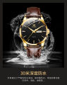 "Olevs 6898 PU Leather Analoge Wrist Watch For Men. 