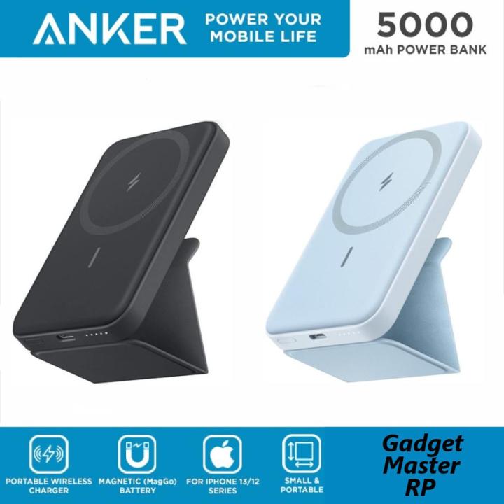 Anker 622 Magnetic Battery (MagGo), 5000mAh Foldable Magnetic Wireless Portable Charger and USB-C for_iPhone 13/12 Series