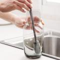 Bottle Cleaning Silicone Brush With Long Handle For Bottles And Cups. 