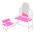 Mini Dollhouse Chair Bright Color Dollhouse Furniture Chair Plastic DIY Toy Lifelike Simulation with Mirror for. 