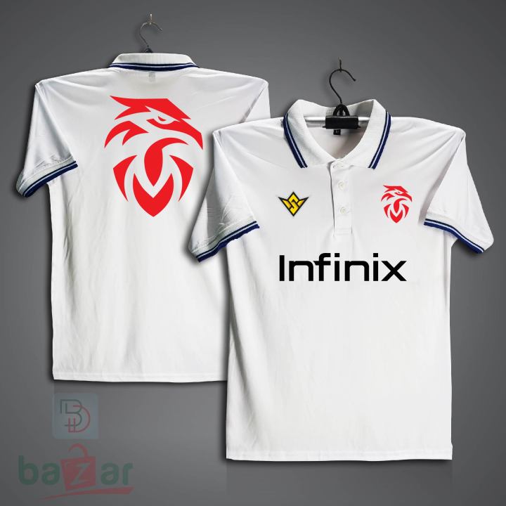Free Fire World Series Jersey For Men - Half Sleeve Collar Polo t shirt - Free Fire Esports Teams Jersey