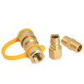 3/8 Inch Natural Gas Quick Connector Propane Quick Connect Fittings for LP Gas Propane Hose Quick Disconnect. 