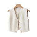 Women Vest Slim Fit Waistcoat Stylish Summer Women's Vest Shorts Set for Office Wear V Neck Waistcoat with High for Professional. 