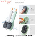 1Pcs Multifunctional Liquid Shoe Brush, Liquid Adding Soft Fur Cleaning Brush, Multifunctional Shoe Brush with Liquid Box, Long Handle Automatic Liquid Adding Cleaning Brush- Dhaka Glory.