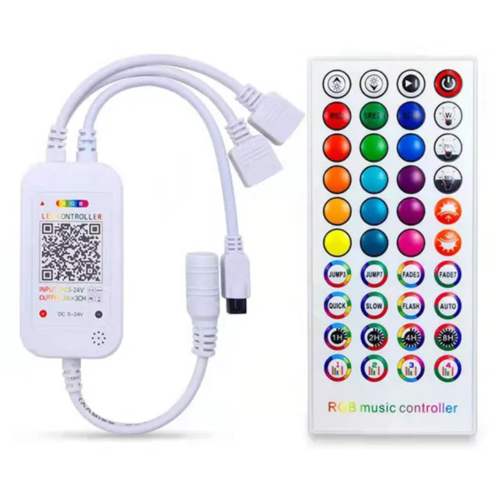 【New-store】 LED Controller+40 Keys Remote Control APP Control and Music ...