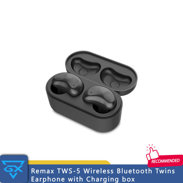 Remax TWS-5 Wireless Bluetooth Twins Earphone with Charging box | Daraz ...