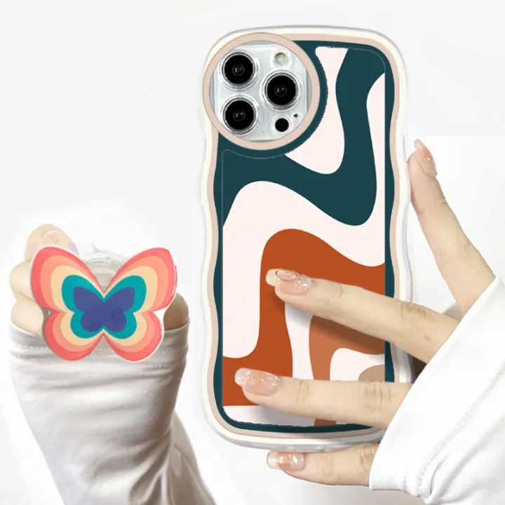 AMORVOR%20for%20Samsung%20Galaxy%20A22%205G%20Back%20Cover%20(With%20Free%20Holder)%20Multi-color%20Simple%20Soft%20Wavy%20Phone%20Case%20Camera%20Protection%20Mobile%20Cover%20-%20Image%209