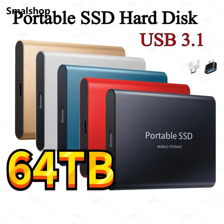 Smalshop 【Exclusive Online Deals】 Portable Ssd Type-C Usb 3.1 60tb 30tb 16tb 8tb Ssd Hard Drive 4tb External Ssd M.2 For Lap Desk Ssd Flash Memory Disk