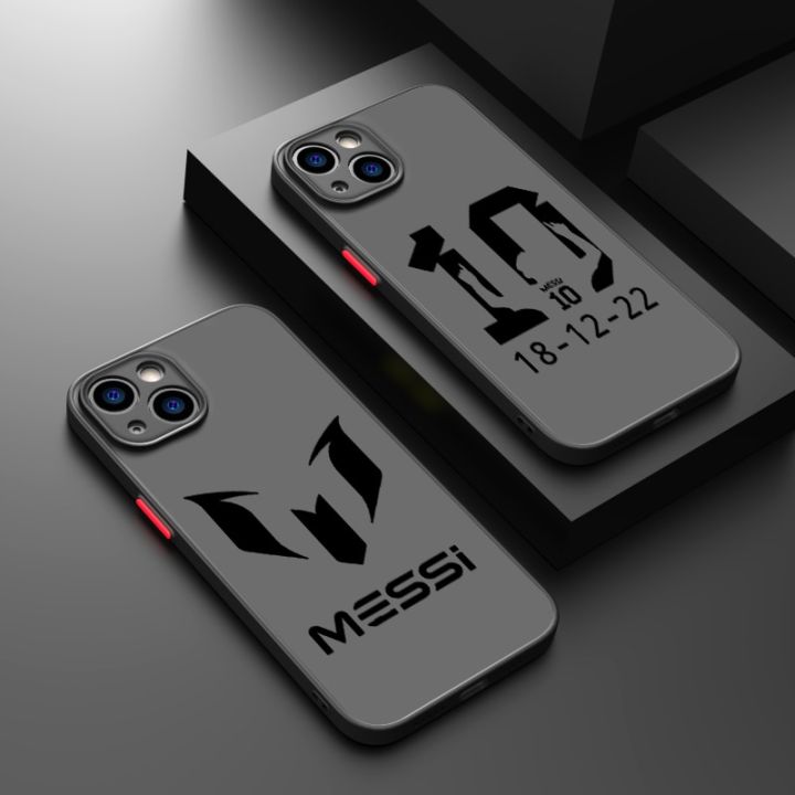 Football Spuerstar M-messi Phone Case For iPhone 15 14 13 12 11 Pro Max mini XS Max XR X 8 Plus SE Frosted Translucent Cover