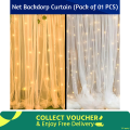 Net Curtain Backdrop/Tissue Fabric Background for Birthday, Anniversary & Party Decoration for kids, Boys and Girls- (Pack of 1 Pcs). 