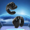 Single Wireless Headphones Waterproof Sports Earphones Noise Cancelling Clip On Headphones with Mic for Workout Home Office. 