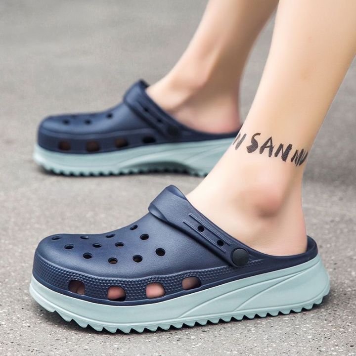 Summer%20New%20Coros%20Shoes%20Men's%20Big%20Toe%20Slippers%20Thick%20Bottom%20Leisure%20Pump%20Sandals%20Bird's%20Nest%20Non-Slip%20Sandals%20-%20Image%202