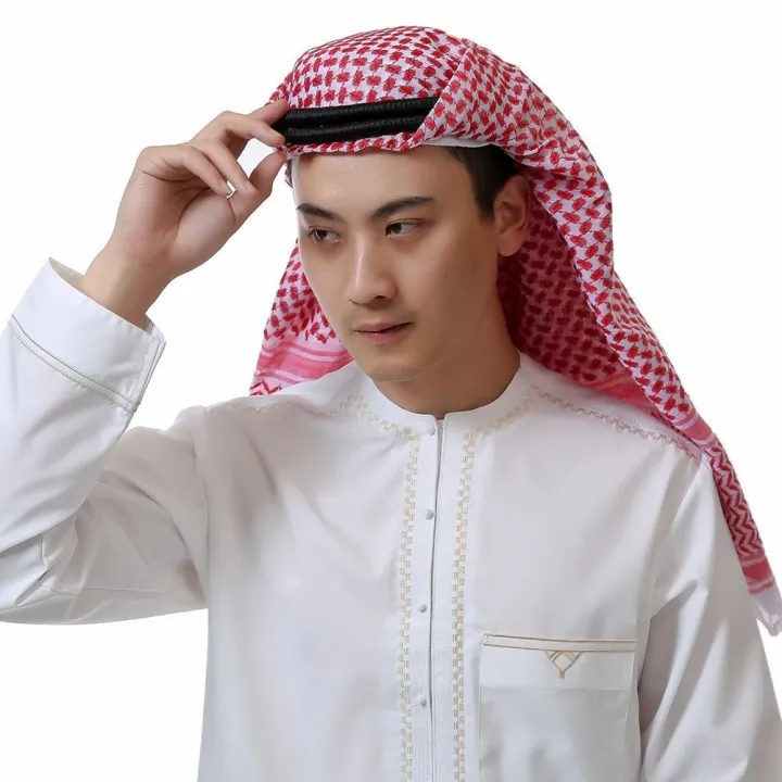 Muslim%20Hijab%20Scarf%20Men%20Islamic%20Shawls%20Headband%20Saudi%20Arab%20Dubai%20Traditional%20Islamic%20Accessories%20Male%20Headscarf%20Prayer%20Wear%20-%20Image%205