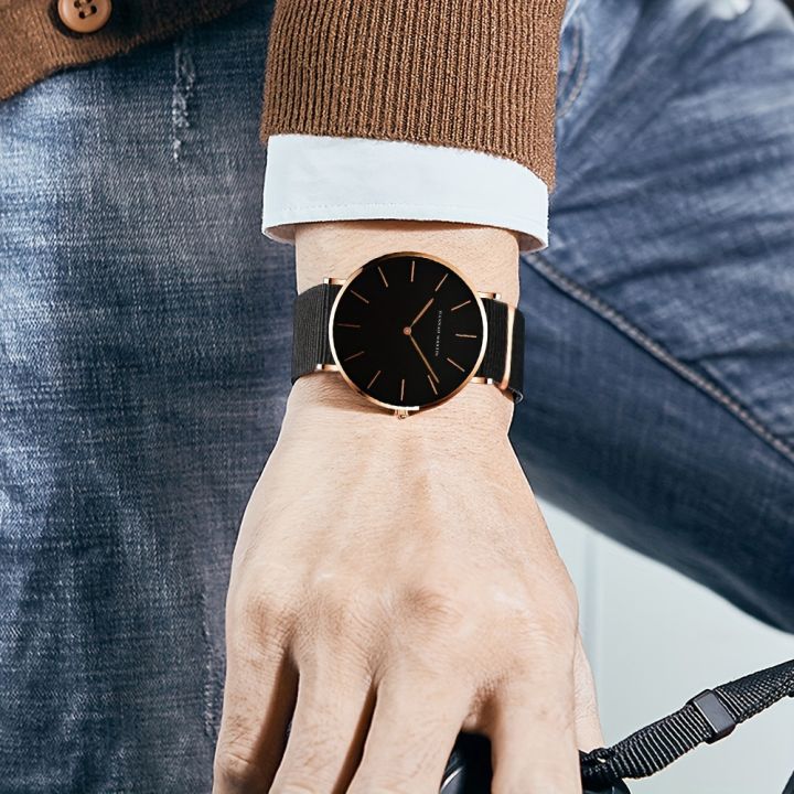1pc Hannah Martin Simple Men's Watch, Casual Men's Quartz Watch