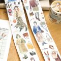 JIANWU 40mm*300cm Today’s Outfit Series Literary Character Material Decor Washi Tape Creative DIY Journal Collage Stationery.