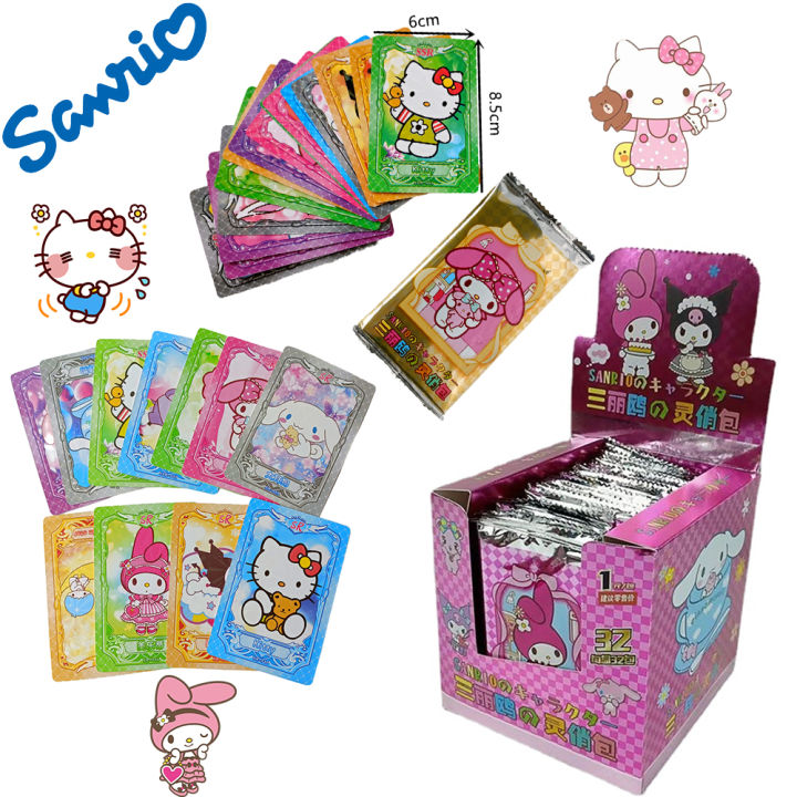 Cute%20Hello%20Kitty%20Sanrio%20Cards%20Kawaii%20Cinnamoroll%20Kuromi%20My%20Melody%20Cartoon%20Toys%20Trading%20Collectible%20Accessories%20Card%20Anime%20Gifts%20-%20Image%204