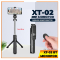 Xt02 Bluetooth Extendable Selfie Stick With Wireless Remote For Making Tiktok, Vlog Videos And Tripod Stand Selfie Stick For For Mobile And All Smart Phones - Mobile Stand - Mobile Stand. 