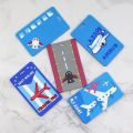 Cartoon Luggage Tag Creative Pvc Travel Tags Silicone Luggage Tag Trolley Case Identification Anti-lost Label Suitcase Tag Set.