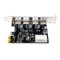 PCI-e to USB Expansion Card 4 Port USB 3.0 PCI Express Card USB PCI-E PCIE Adapter Converter for win 10. 
