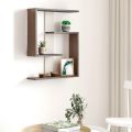 Easton Wall Decor Floating Shelf Display Rack, Office Decorative Display Unit, Hall Décor for Living room Home Furniture (Wenge & White 24x20"). 