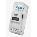 Osaka Ultra Fast Charger OSK-C903W LCD Charger for AA and AAA Ni-mh Rechargeable Batteries (White).