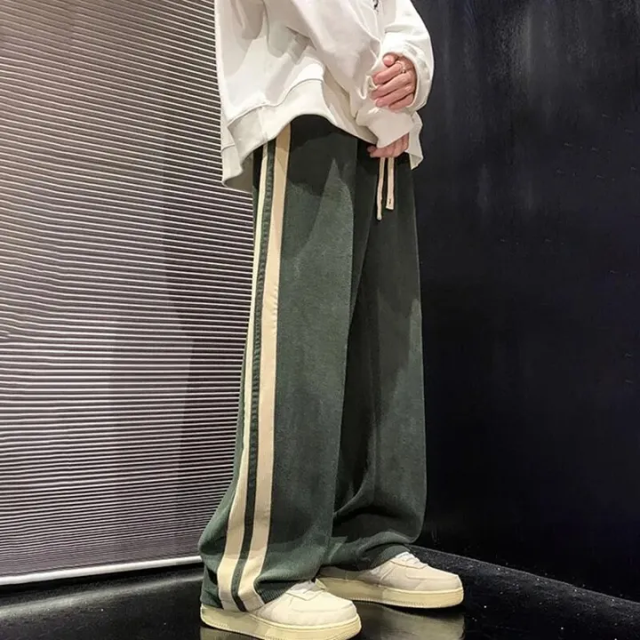 2024%20Men%20Side%20Striped%20Corduroy%20Baggy%20Pants%20Men%20Streetwear%20Korean%20Fashion%20Casual%20Hip%20Hop%20Vintage%20Cargo%20Pants%20Loose%20Trousers%20-%20Image%203