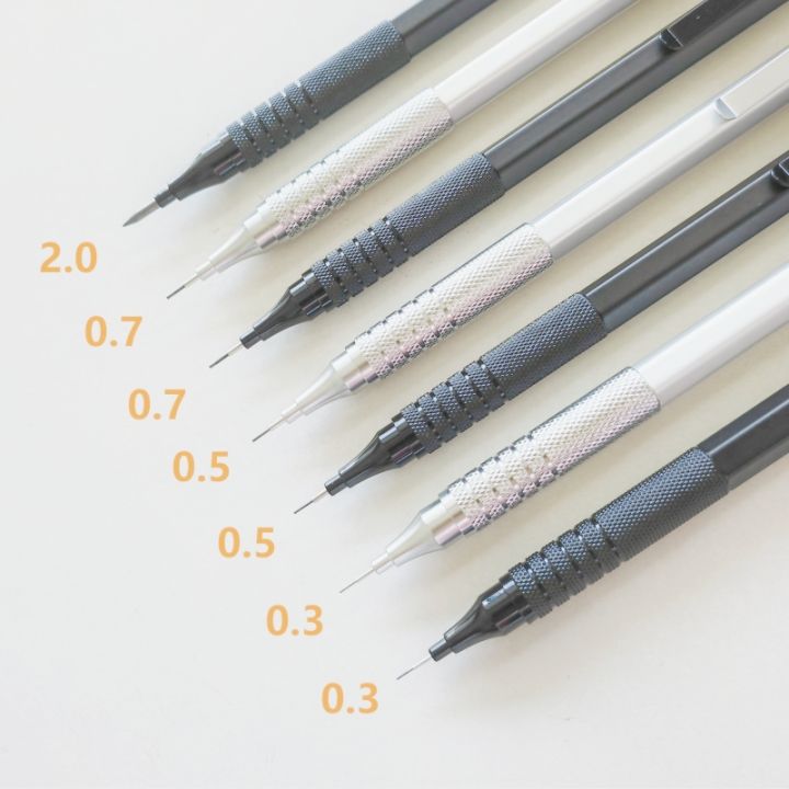 0.3 0.5 0.7 2.0mm Mechanical Pencil Set Full Metal Art Drawing Painting Automatic Pencil with Leads Office School Supply