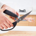 Heavy Duty Stainless Steel Kitchen Poultry Shears - Spring Loaded Bone & Meat Scissors with Safety Lock.