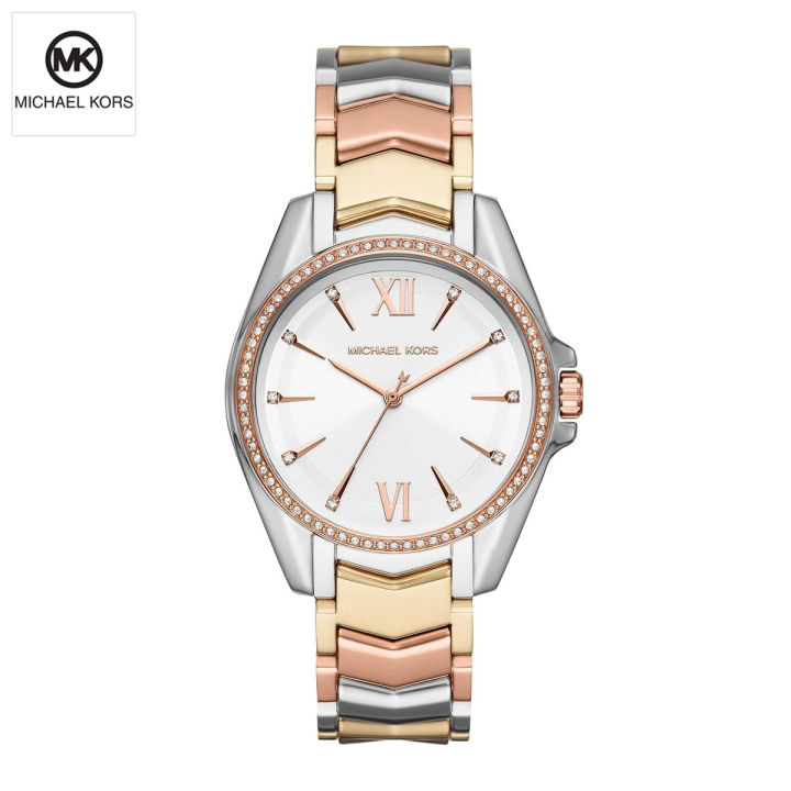 Michael Kors -Mk6686 Rose And Silver Stainless Steel Watch For Women