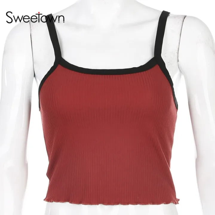 Sweetown%20Summer%20New%20Contrast%20Color%20Tank%20Top%20Women%20Casual%20Fitness%20Clothing%20Off%20Shoulder%20Strapless%20Crop%20Top%20Camisole%20-%20Image%206