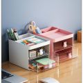 Small Desk Organizer With Drawer, Office Desktop Storage Box, Makeup Organizer, Business Card/Pen/Pencil/Mobile Phone/Stationery.