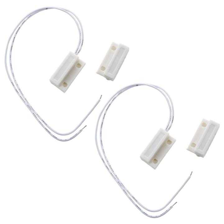 2X White Door Window Contacts Magnetic Reed Switch Sensor