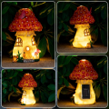 Outdoor Statue Fairy and Gnome House Waterproof Mushroom Figurines for Outside Patio Lawn Decor Easy to Use.