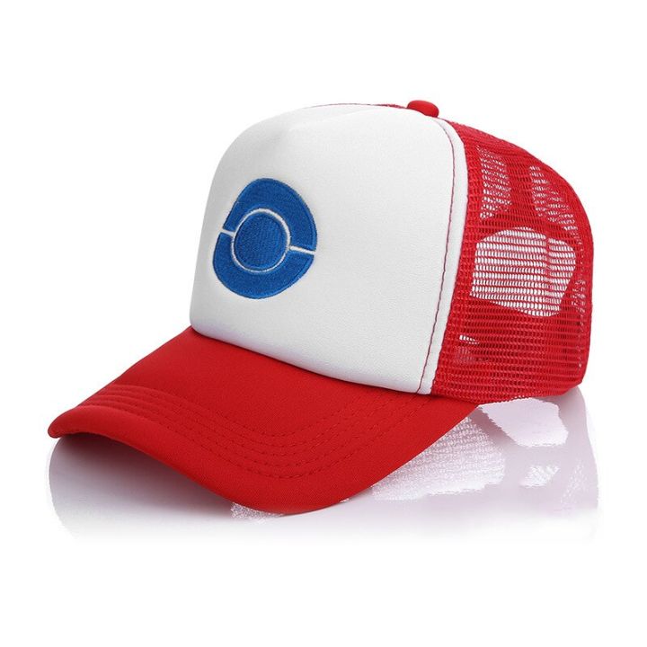 Pokemon%20Ash%20Ketchum%20Sun%20Hat%20Anime%20Figure%20Peaked%20Caps%20Cartoon%20Mesh%20Hats%20Cosplay%20Pokeball%20Baseball%20Cap%20Adjustable%20Hat%20for%20Children%20-%20Image%202