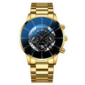 New GENEVA Watch Men's Steel Strap Watch Fashion Calendar Quartz Belt Watch Men's. 