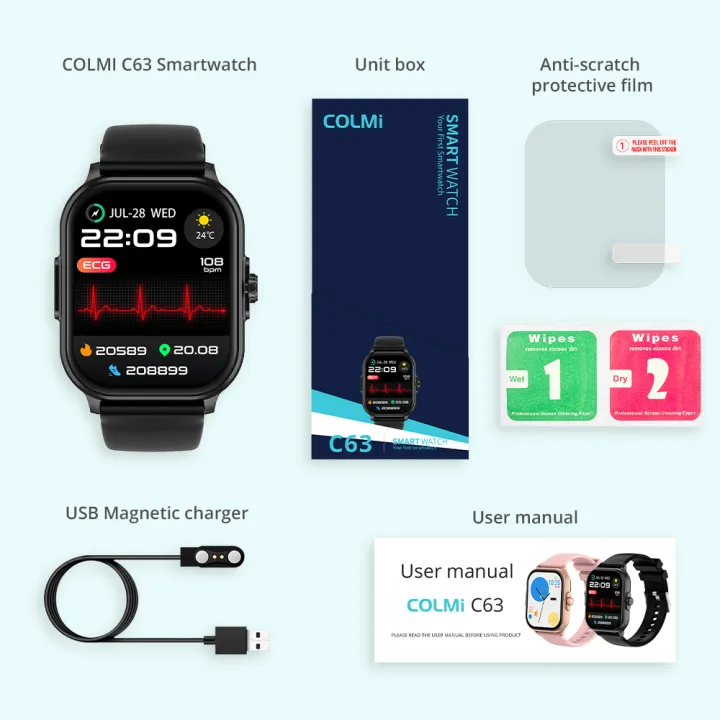 COLMI%20C63%20Pink%20Color%20Smartwatch%202.01%E2%80%B3%20Display%20ECG%20Blood%20Oxygen%20Blood%20Glucose%20Health%20Smart%20Watch%20-%20Image%208