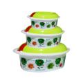Plastic Food Storage Container Box With Lids - 3pes Set. 