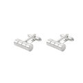 Men's Cylindrical French Cufflinks Pair Set (1 Pair).