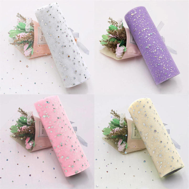 10 yards Tulle roll Sparkling Polyester 15cm Glitter sequin DIY craft tools Wedding decoration Tutu decoration for Wedding
