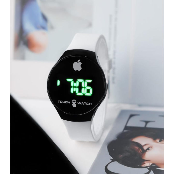 Black Apple Shaped Led Watch Buy Hala Round Green Apple Shape Dial