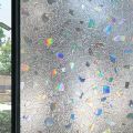 3D Stained Glass Window Film Rainbow Prism Window Film Vinyl Decorative Adhesive Cling Glass Window Stickers Home Decoration.