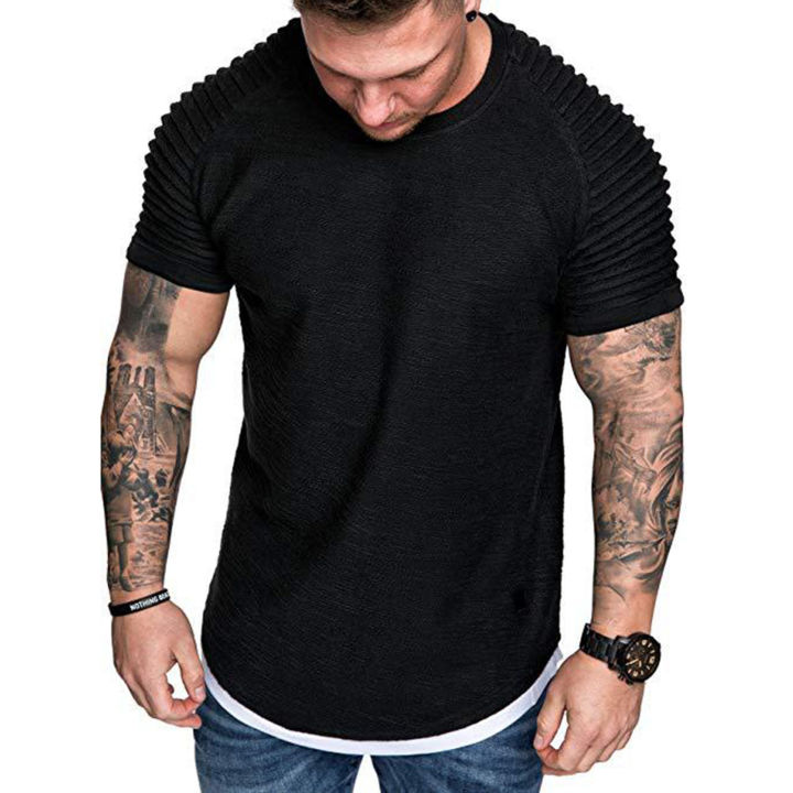 Men%20Shirts%20Short%20Sleeve%20Breathable%20Polyester%20Slim%20Fit%20Tops%20for%20Daily%20Life%20-%20Image%203