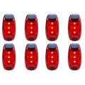 8 Pcs Safety Light Waterproof Red Flashing Bicycle Rear Light, Suitable for Running, Walking, Cycling, Helmet, Etc.